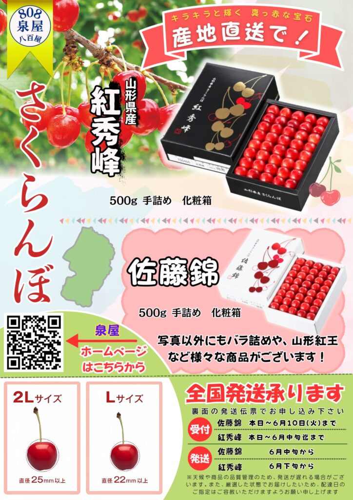 さくらんぼ販売